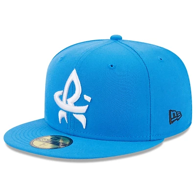 Casquette ajustée 59FIFTY à logo alternatif pour homme New Era bleue Rocket City Trash Pandas Authentic Collection