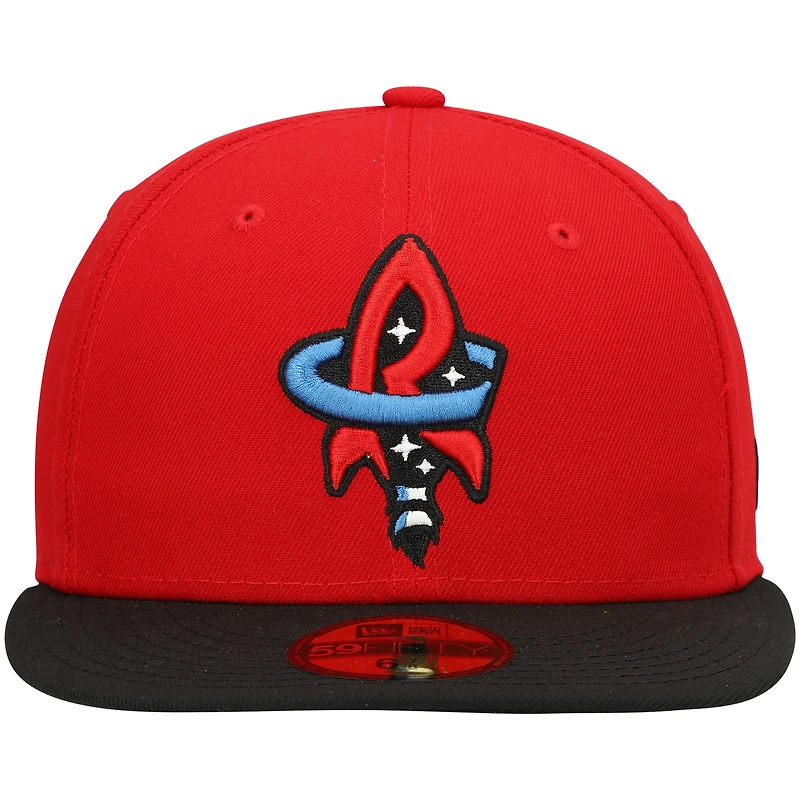 Men's New Era Red Rocket City Trash Pandas Authentic Collection Team Alternate 59FIFTY Fitted Hat