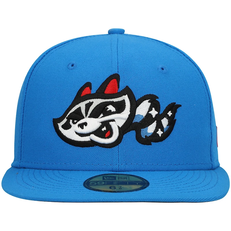 Casquette ajustée New Era Royal Rocket City Trash Pandas Authentic Collection Team Home 59FIFTY pour homme