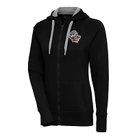 Women's Antigua  Black Rocket City Trash Pandas Victory Full-Zip Hoodie