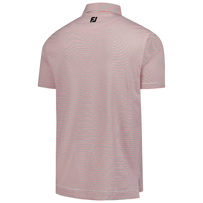 Polo FootJoy Red Rocket Classic Emory Stripe Lisle ProDry pour homme