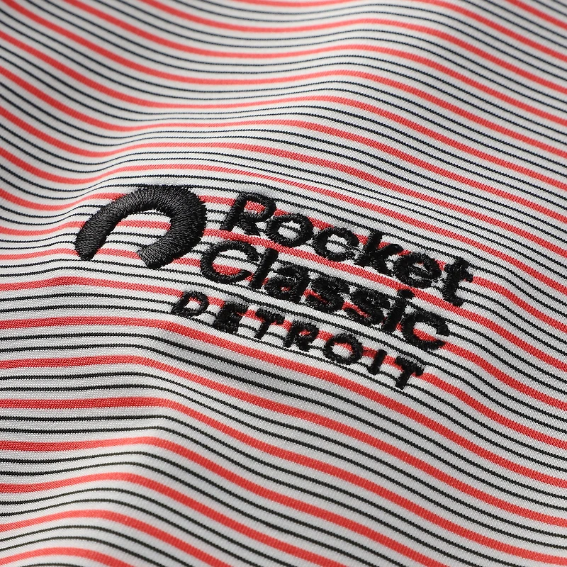 Men's FootJoy Red Rocket Classic Emory Stripe Lisle ProDry Polo