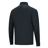 Men's FootJoy  Black Rocket Classic Houndstooth Geo Quarter-Zip Pullover