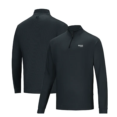 Pull FootJoy Black Rocket Classic à motif pied-de-poule et fermeture éclair 1/4 pour homme