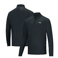 Pull FootJoy Black Rocket Classic à motif pied-de-poule et fermeture éclair 1/4 pour homme