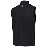 Gilet en tricot ottoman classique FootJoy Black Rocket pour homme, entièrement zippé