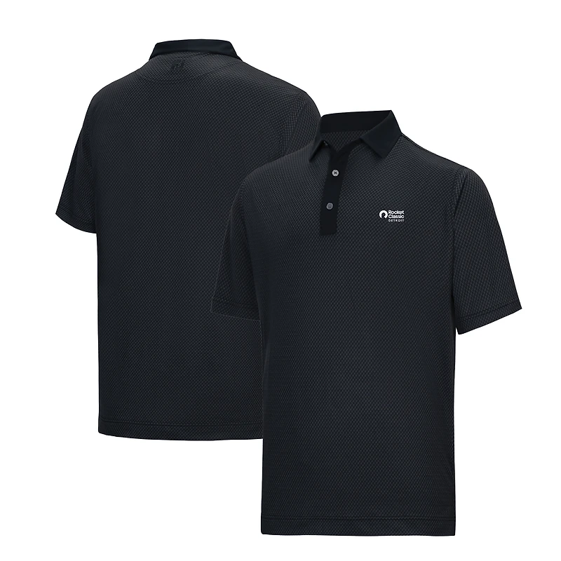 Men's FootJoy  Black Rocket Classic Star Geo Pique ProDry Polo