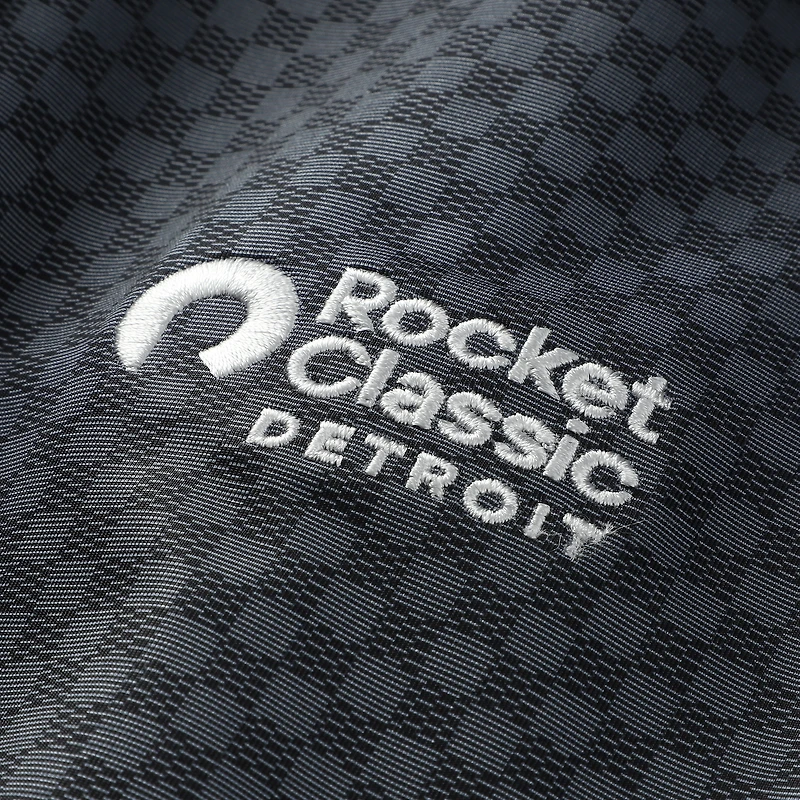 Polo FootJoy Tour Championship noir à imprimé damier Lisle ProDry pour homme