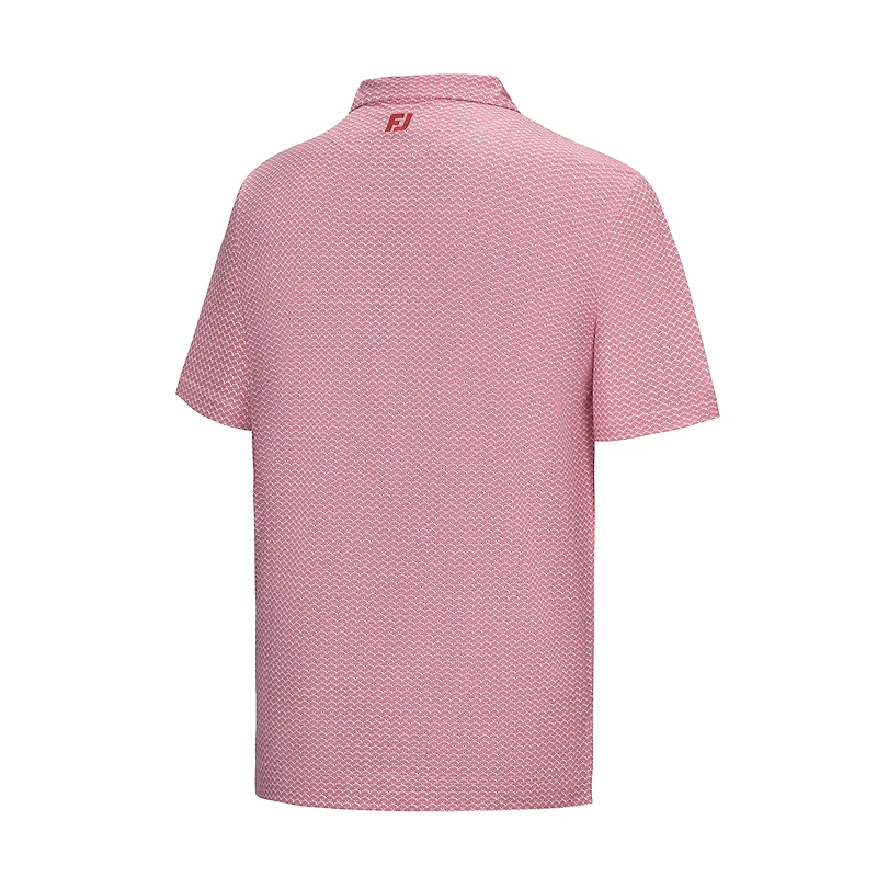 Polo FootJoy Red Rocket Classic Scallop Geo Piqué pour homme
