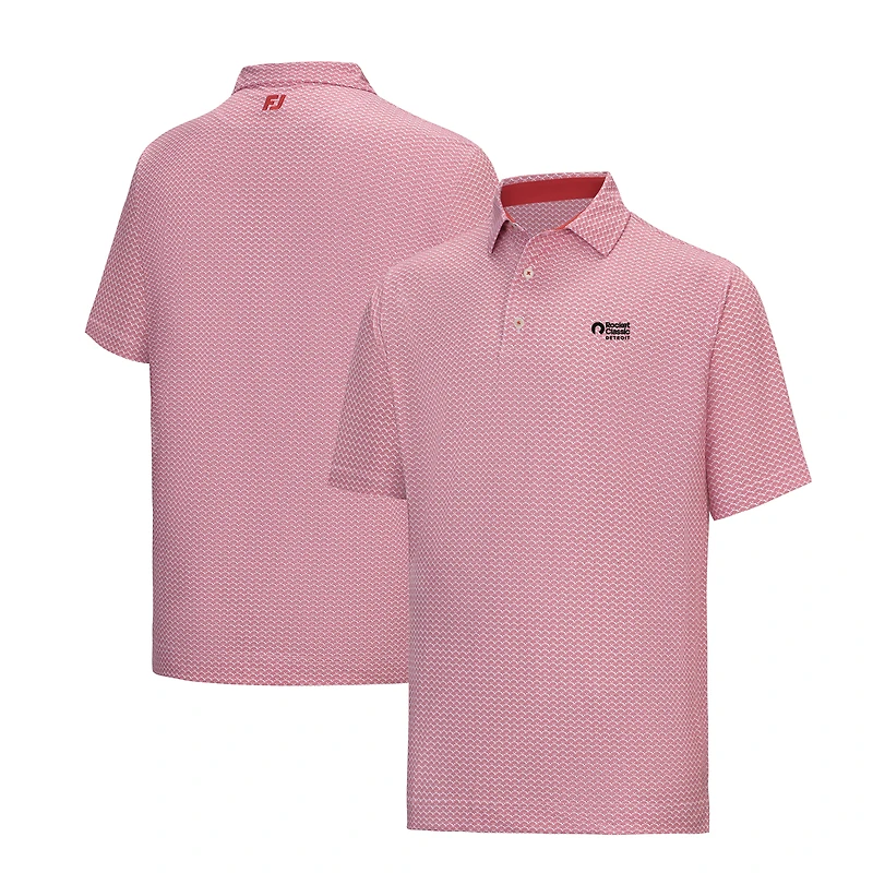 Men's FootJoy Red Rocket Classic Scallop Geo Pique ProDry Polo