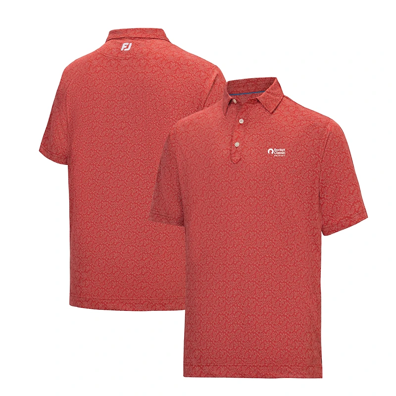Men's FootJoy Red Rocket Classic Wingtip Floral Lisle Polo