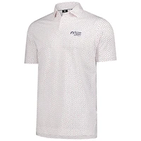 Men's FootJoy White Rocket Classic Bounce Print Stretch Pique ProDry Polo