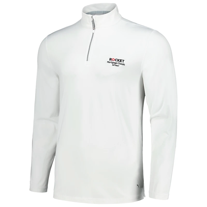 Men's Puma White Rocket Mortgage Classic YOU-V Quarter-Zip Top
