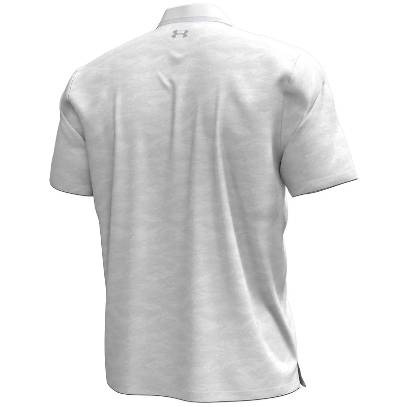 Men's Under Armour White Rocket Classic Drive Chill Camo Performance Polo