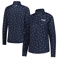 Pull Puma Rocket Classic Volition You-V Star à quart de zip pour femme Bleu marine