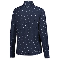 Pull Puma Rocket Classic Volition You-V Star à quart de zip pour femme Bleu marine