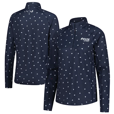 Women's Puma  Navy Rocket Classic Volition You-V Star Quarter-Zip Pullover