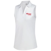 Polo sans manches Rocket Classic FootJoy blanc à dos nageur ProDry pour femme