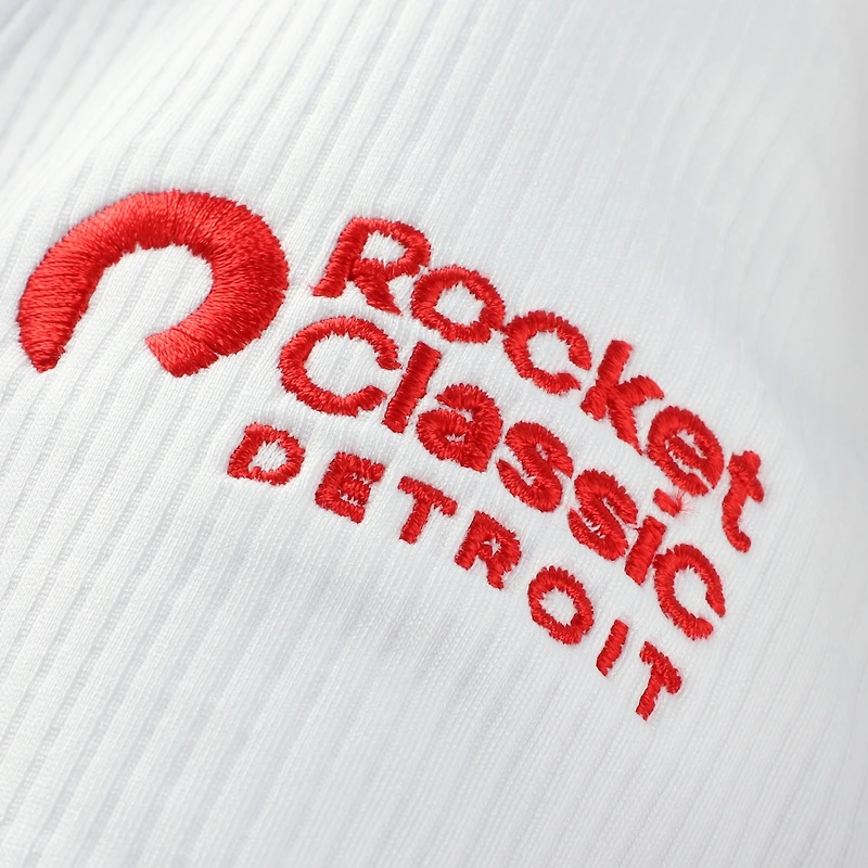Polo sans manches Rocket Classic FootJoy blanc à dos nageur ProDry pour femme