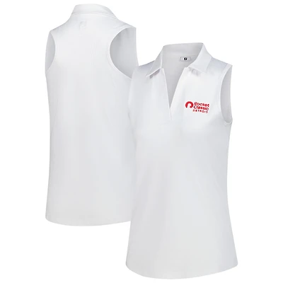 Women's Rocket Classic FootJoy White Racerback ProDry Sleeveless Polo