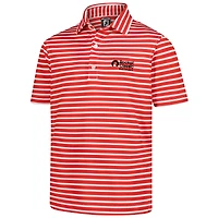 Polo piqué ProDry à rayures classiques FootJoy Red Rocket pour jeunes