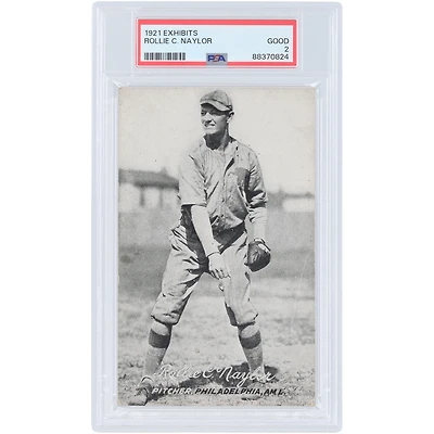 Rollie Naylor Philadelphia Athletics 1921 Exhibits #NNO PSA Authenticated 2 Card