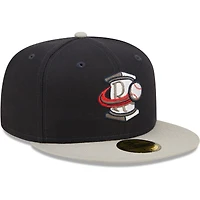 Men's New Era Navy Rome Braves Authentic Collection Road 59FIFTY Fitted Hat