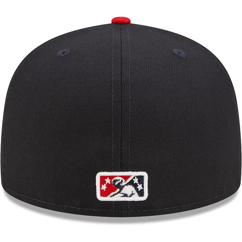 Men's New Era Navy Rome Braves Authentic Collection Team Home 59FIFTY Fitted Hat