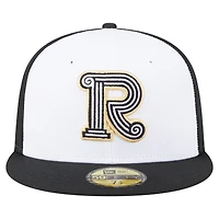 Men's New Era  White/Black Rome Emperors Authentic Collection 59FIFTY Fitted Hat