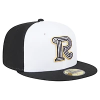 Men's New Era  White/Black Rome Emperors Authentic Collection 59FIFTY Fitted Hat