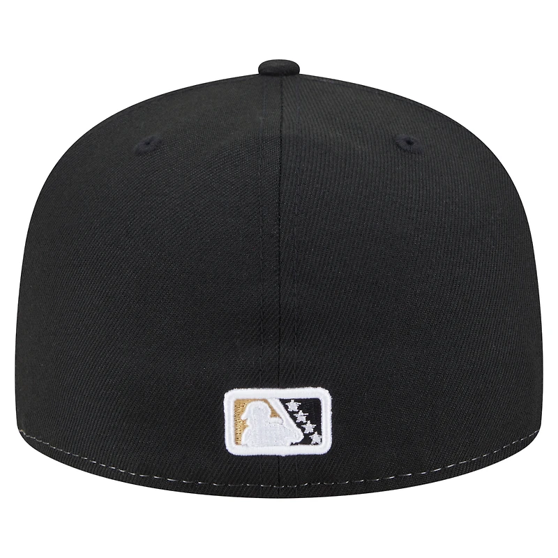 Men's New Era  White/Black Rome Emperors Authentic Collection 59FIFTY Fitted Hat