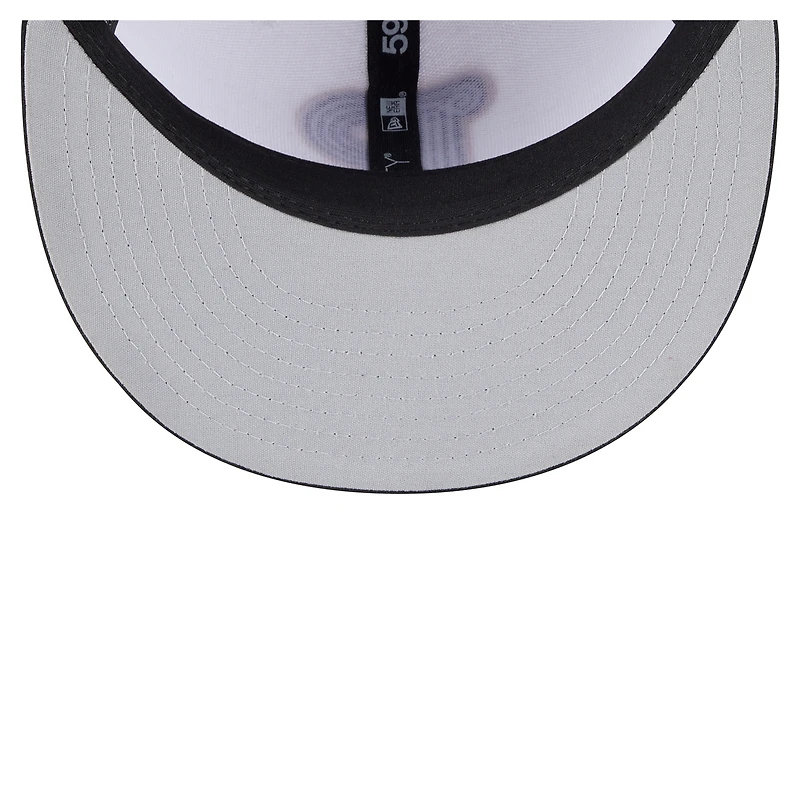 Men's New Era  White/Black Rome Emperors Authentic Collection 59FIFTY Fitted Hat