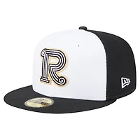 Men's New Era  White/Black Rome Emperors Authentic Collection 59FIFTY Fitted Hat