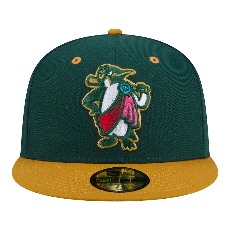 Men's New Era Dark Green Rome Emperors Minor League Theme Nights 59FIFTY Fitted Hat