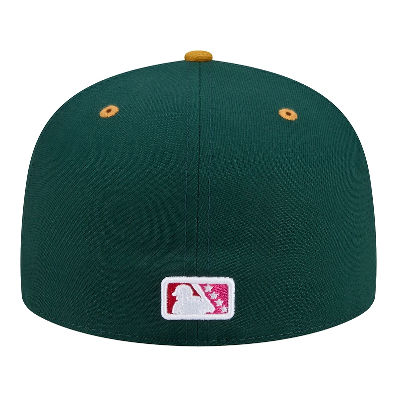 Casquette ajustée New Era 59FIFTY pour homme, vert foncé, Rome Emperors Minor League Theme Nights