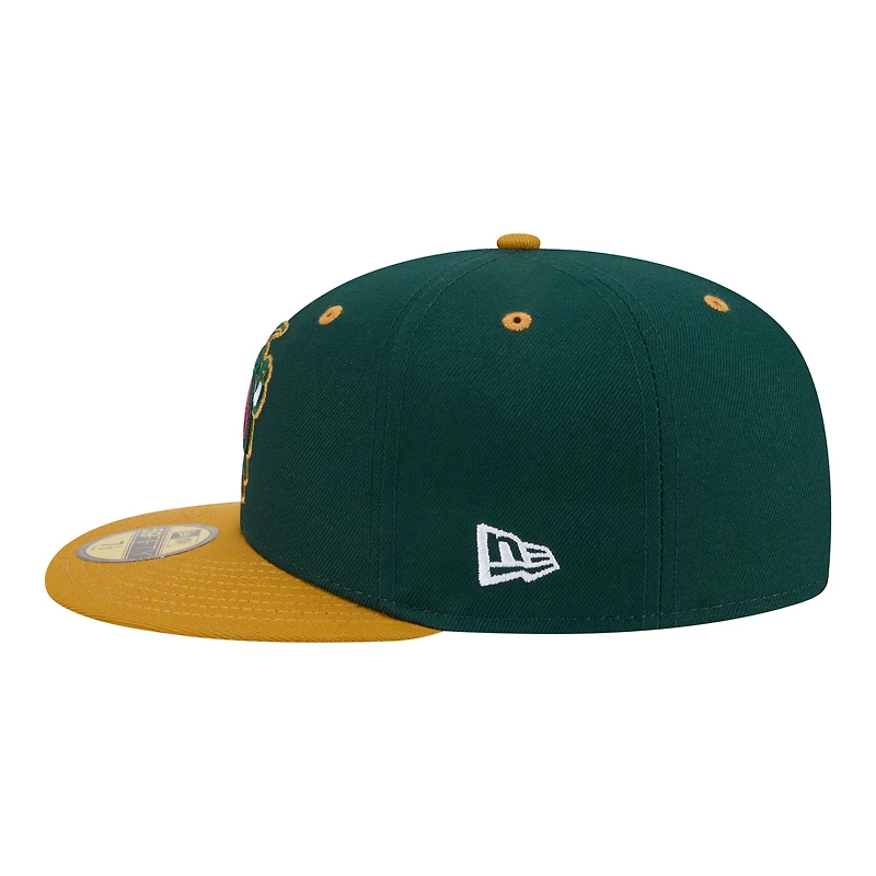 Men's New Era Dark Green Rome Emperors Minor League Theme Nights 59FIFTY Fitted Hat