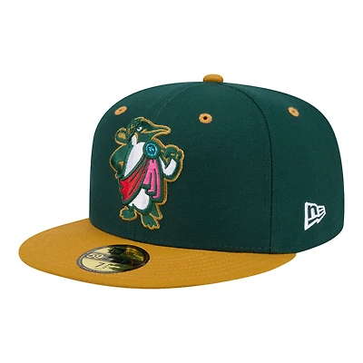 Casquette ajustée New Era 59FIFTY pour homme, vert foncé, Rome Emperors Minor League Theme Nights