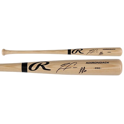 Ronald Acuña Jr. Atlanta Braves & Luisangel Acuña New York Mets Autographed Blonde Rawlings Pro Bat