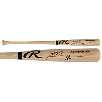 Ronald Acuña Jr. Atlanta Braves & Luisangel Acuña New York Mets Autographed Blonde Rawlings Pro Bat