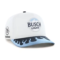 Chapeau ajustable Ross Chastain Flame Hitch blanc/bleu clair « 47 » pour homme