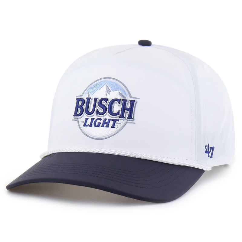 Men's '47 White/Navy Ross Chastain brrr° Busch Light Rope Hitch Adjustable Hat