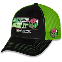 Casquette ajustable Sports Flag à damier pour hommes, noir/vert, Ross Chastain Gas It & Smash It