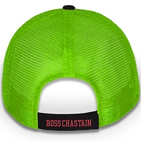 Casquette ajustable Sports Flag à damier pour hommes, noir/vert, Ross Chastain Gas It & Smash It
