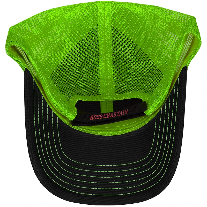 Casquette ajustable Sports Flag à damier pour hommes, noir/vert, Ross Chastain Gas It & Smash It