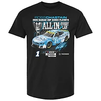 Men's Checkered Flag Sports  Black Ross Chastain 2025 NASCAR Cup Series Playoffs Busch Light T-Shirt