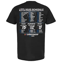 Men's Checkered Flag Sports Black Ross Chastain 2025 NASCAR Cup Series Schedule T-Shirt