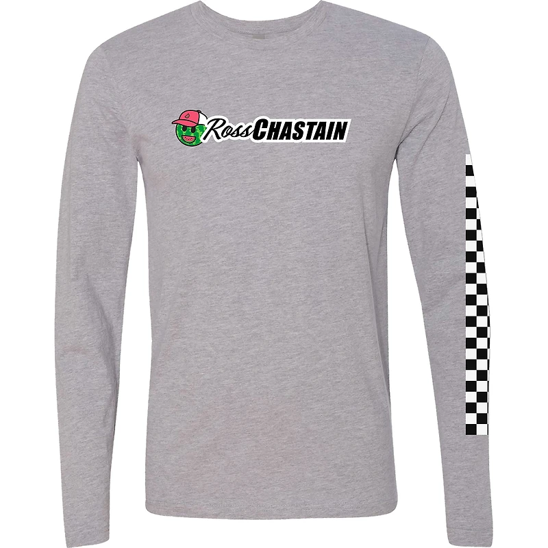 Men's Checkered Flag Sports White Ross Chastain Melon Man Long Sleeve T-Shirt