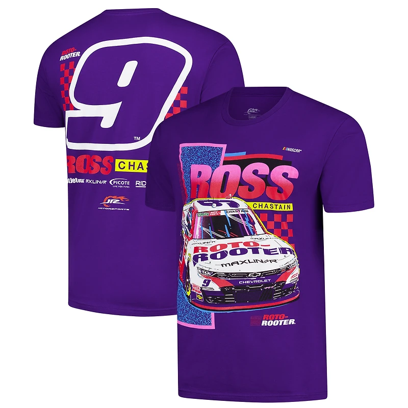 T-shirt Ross Chastain Roto 2-Spot violet classique pour homme