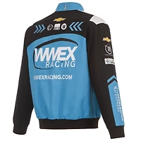 Men's JH Design  Black Ross Chastain WWEX Twill Uniform Full-Snap Jacket