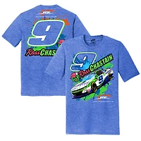 T-shirt officiel de l'équipe JR Motorsports pour homme Heather Royal Ross Chastain Acceptance Insurance Car